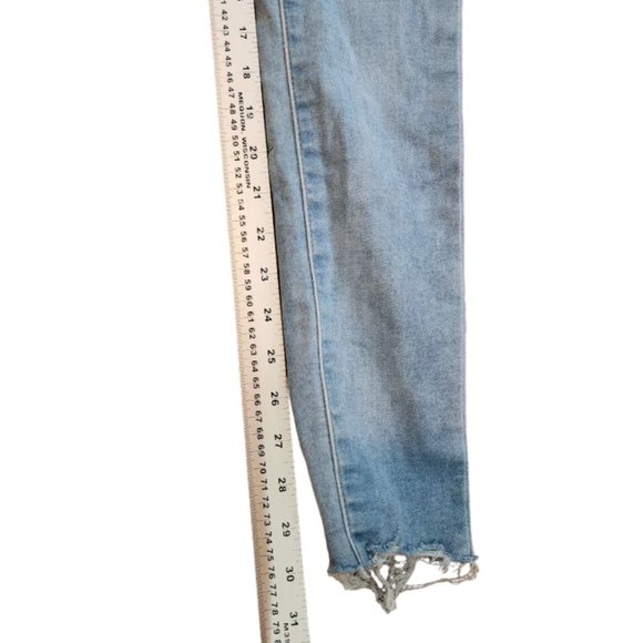 American Eagle Super Hi-Rise Jegging Soft Knit Distressed Light Wash Jeans Sz 4 - Picture 9 of 12